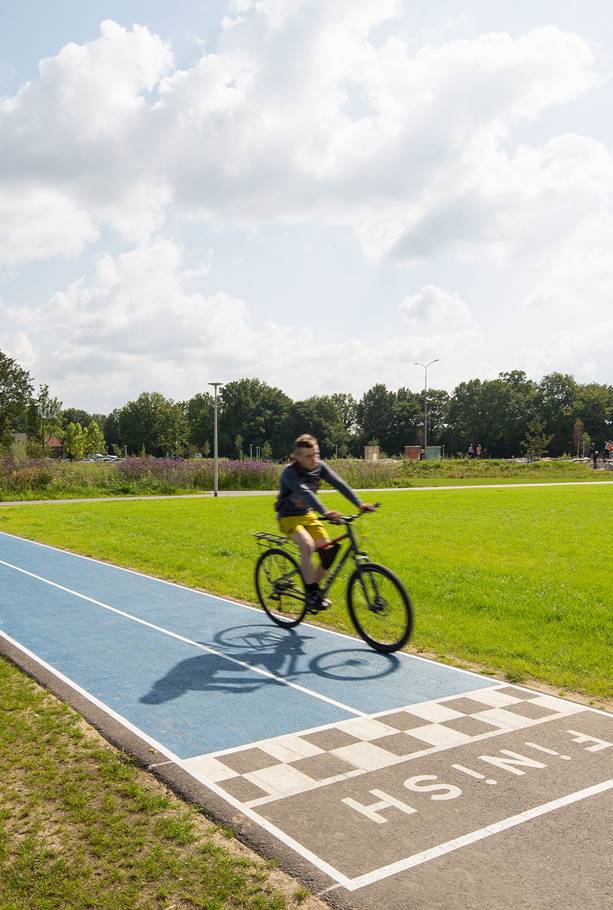 Het urban sportpark krijgt frequent groenonderhoud