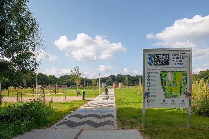 Ingang urban sportpark in Eindhoven - Donker Spelen